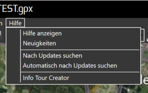 Hauptmenü Hilfe