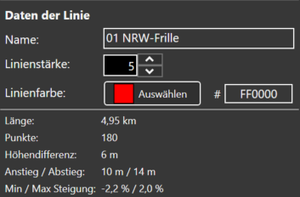 Daten der Linie