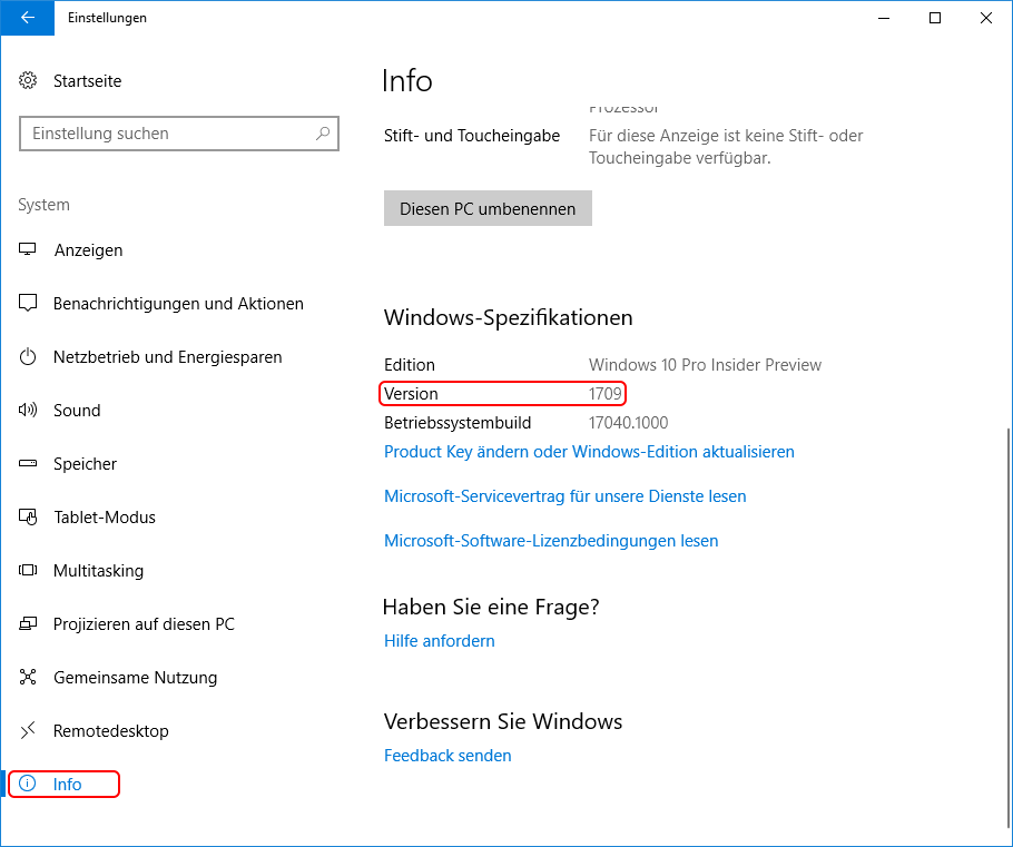 Windows Version